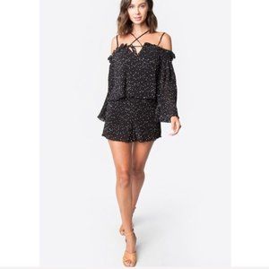 Sugarlips: Moonlight Cold Shoulder Romper (medium)